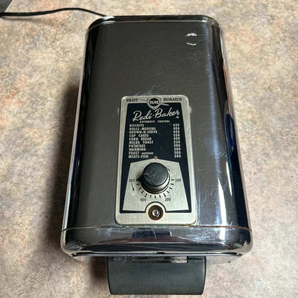 Vintage‎ Knapp Monarch Redi-Baker Chrome Cooker Baking Countertop Oven Tested
